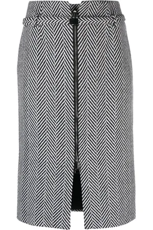 Tom Ford Chevron-pattern midi pencil skirt
