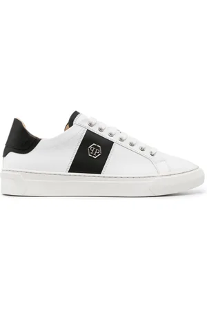 Philipp Plein Logo-plaque leather sneakers