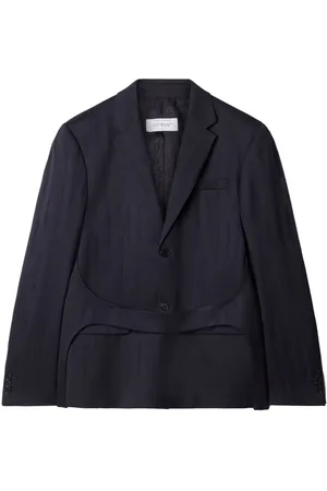 OFF-WHITE Shibori jacquard belted blazer