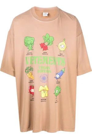 Vetements Vegan logo-print cotton T-shirt