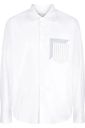 Feng Chen Wang Logo-print cotton-blend shirt