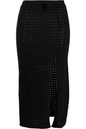 Cashmere In Love Mona crochet-knit midi skirt