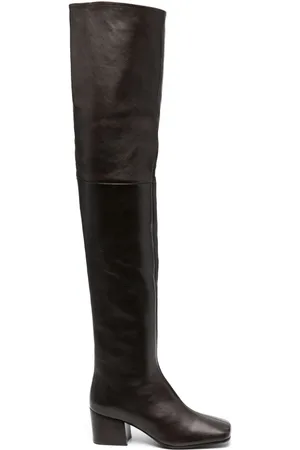 LEMAIRE 60mm leather thigh-high boots