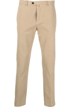 BRIGLIA Mid-rise slim-cut trousers