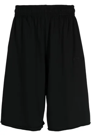 Vetements Logo-embroidered jersey shorts