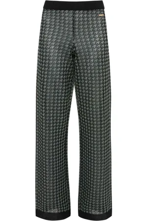 J.W.Anderson Check-pattern logo-plaque trousers