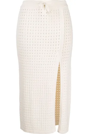 Cashmere In Love Mona crochet-knit midi skirt