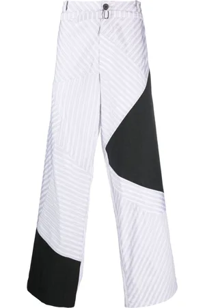 Kiko Kostadinov Stripe-panelled wide-leg trousers