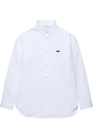 Comme des Garçons X Lacoste logo-patch cotton shirt