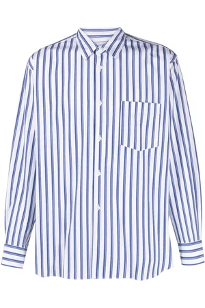 Comme des Garçons Striped long-sleeve cotton shirt