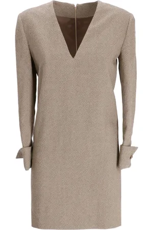 Golden Goose V-neck wool minidress