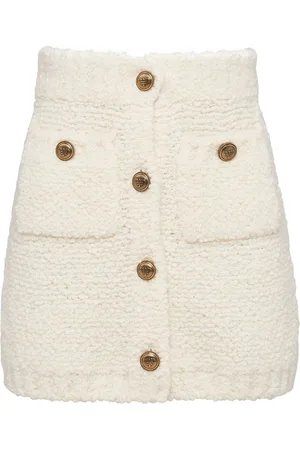Prada Button-up bouclé mini skirt