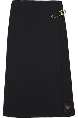 Prada Safety pin-embellished midi skirt