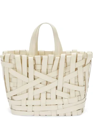 Jil Sander Woven basket tote bag