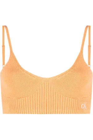 Calvin Klein Logo-embroidery knitted bralette