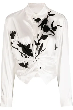 JNBY Graphic-print silk shirt