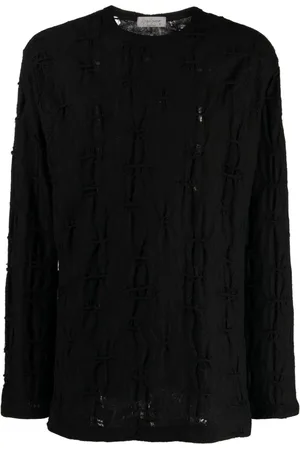 YOHJI YAMAMOTO Perforated-detailing cotton jumper