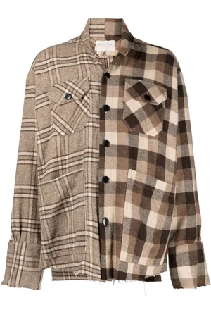 GREG LAUREN Mix-print long-sleeve shirt