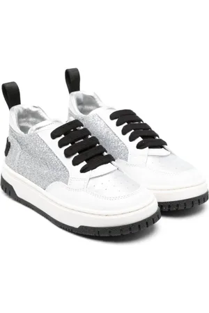 Moschino Glitter-detail lace-up sneakers