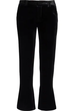 Balmain Cropped velvet trousers