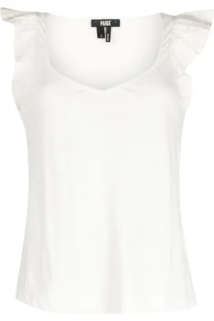 Paige Giulia ruffle sleeves linen blouse