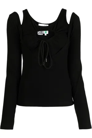 Natasha Zinko Heart cut-out long-sleeve T-shirt