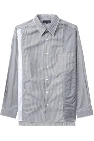 Comme des Garçons Striped button-up cotton shirt