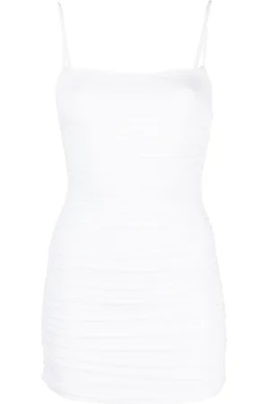 WARDROBE.NYC Ruched-detailing sleeveless dress