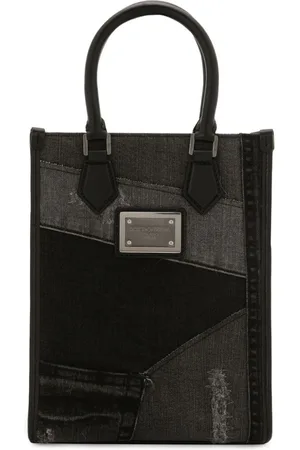 Dolce & Gabbana Logo-plaque denim mini bag