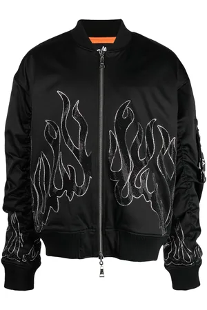 HACULLA Flame-print zipped bomber jacket