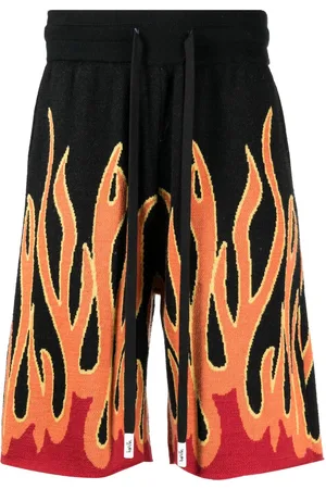 HACULLA Un In Flames intarsia-knit shorts