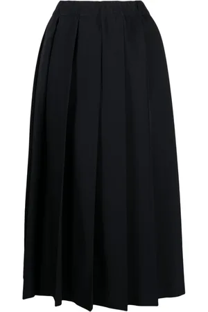 Comme des Garçons Pleated wool midi skirt