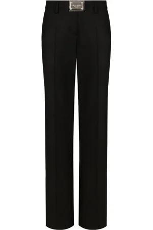 Dolce & Gabbana Logo-plaque straight-leg trousers