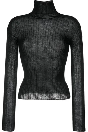 Saint Laurent High-neck ribbed-knit jumper