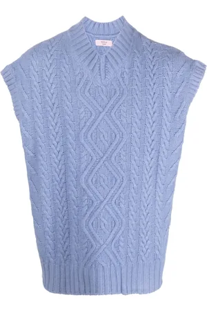MARTINE ROSE Boiled cable-knit vest