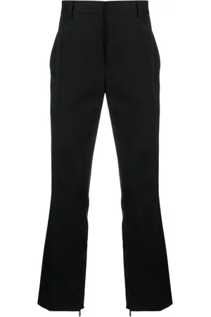 OFF-WHITE Straight-leg wool trousers