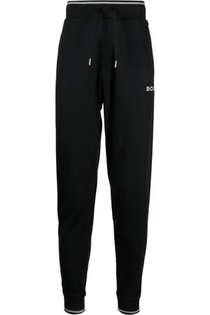 HUGO BOSS Logo-embroidery cotton track pants