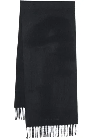 corneliani Logo-embroidered cashmere scarf
