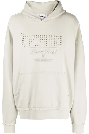Izzue Logo-embroidered cotton hoodie