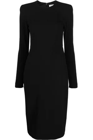 Victoria Beckham Round-neck fitted-waist dress