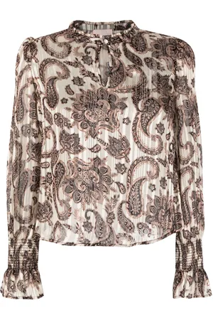 Liu Jo Paisley-print pleated blouse