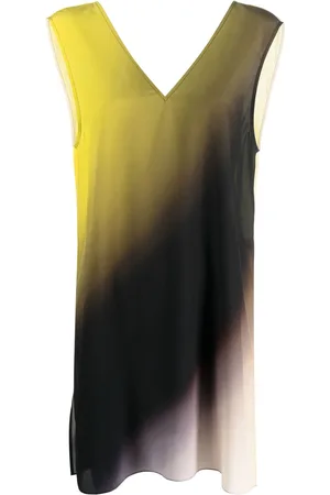 Gauchere Gradient-effect silk dress