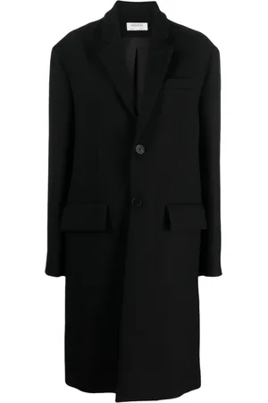 Gauchere Single-breasted wool-silk blend coat