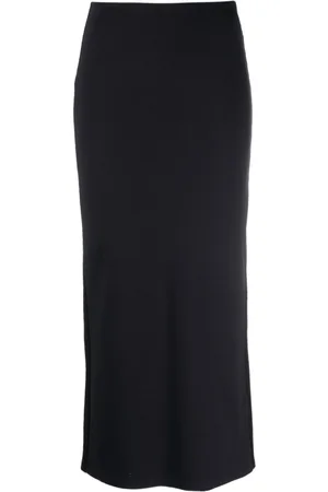 Gauchere High-waisted rear-slit skirt