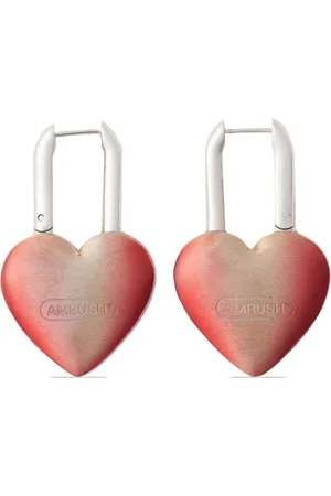 AMBUSH Fire Heart-padlock earrings