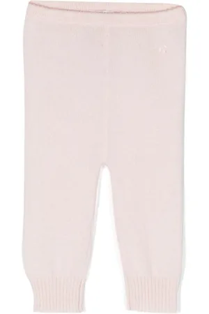 BONPOINT Logo-embroidered cashmere leggings