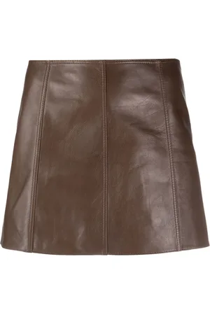 PETAR PETROV Patent leather straight miniskirt