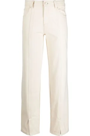 AERON Curl slit-detail straight-leg jeans