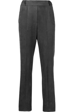 ALYSI Pressed-crease tapered-leg trousers