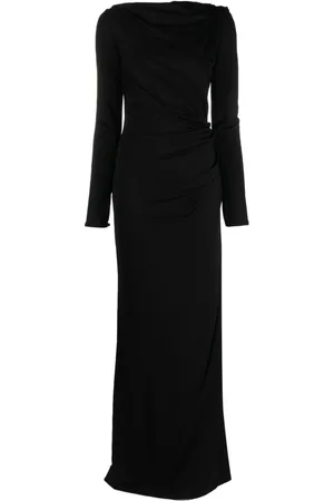 DEL CORE Gathered long-sleeve gown